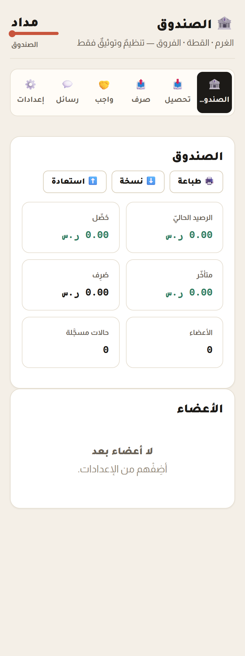 الصندوق — تنظيم غرم العائلة والقطة